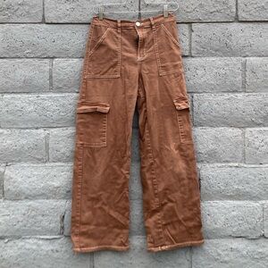 Brown Denim Cargo Pants by Forever 21
